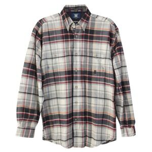Wrangler 20X Plaid Western Button Down Shirt Men's Medium Cowboy Rodeo Ranch
